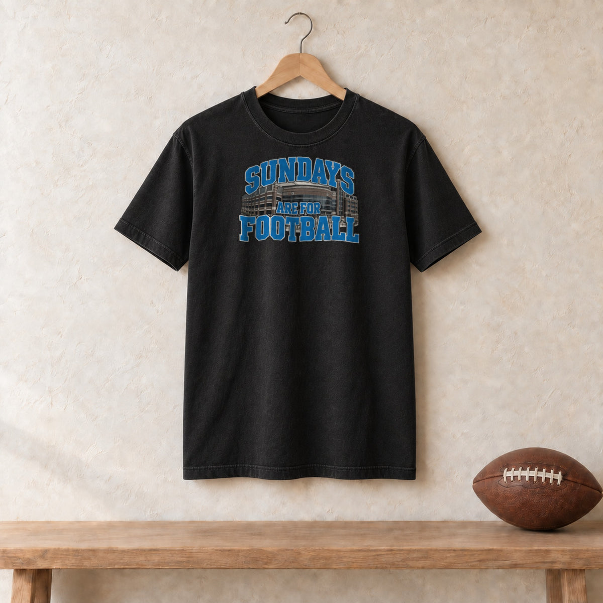 Detroit Sundays Are For Football tee in Black