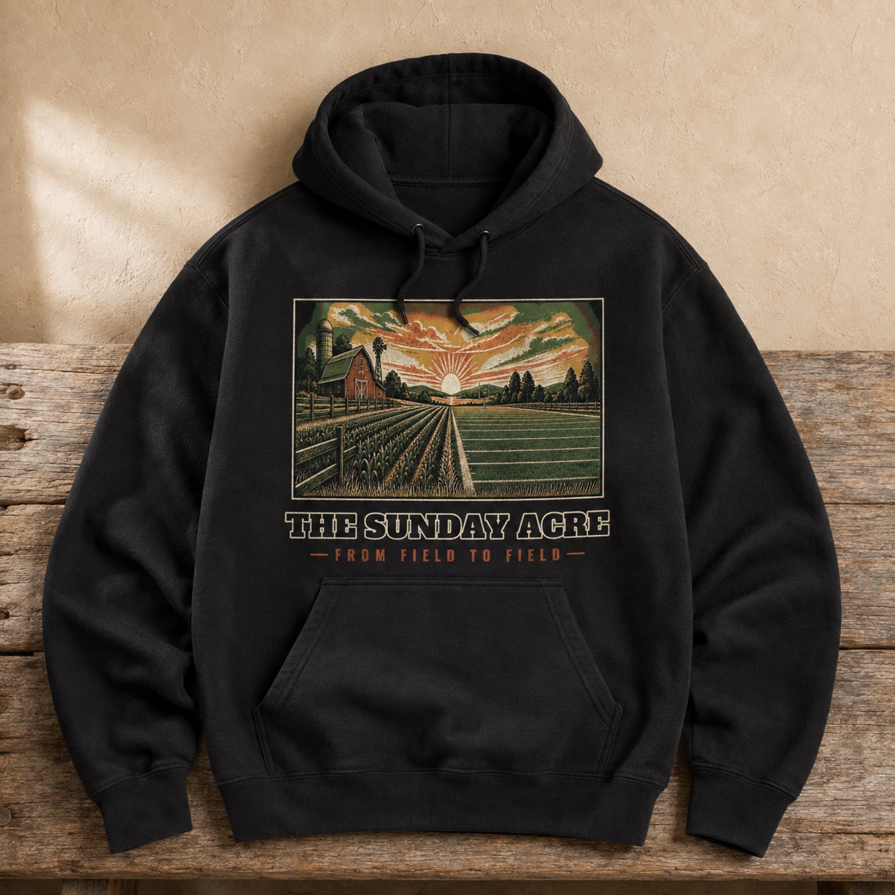 mockup: From Field to Field — Hoodie (Gildan 18500)