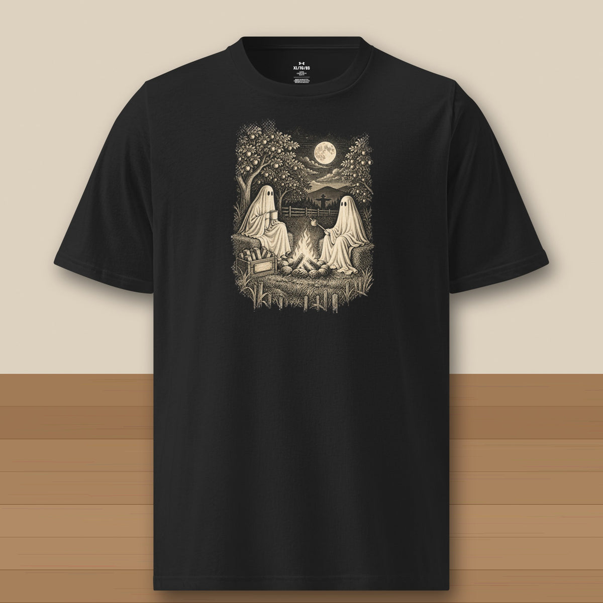 Under Armour Tee · Black · front · All Hollow's Eve Orchard Ghost Stories athletic tee in black