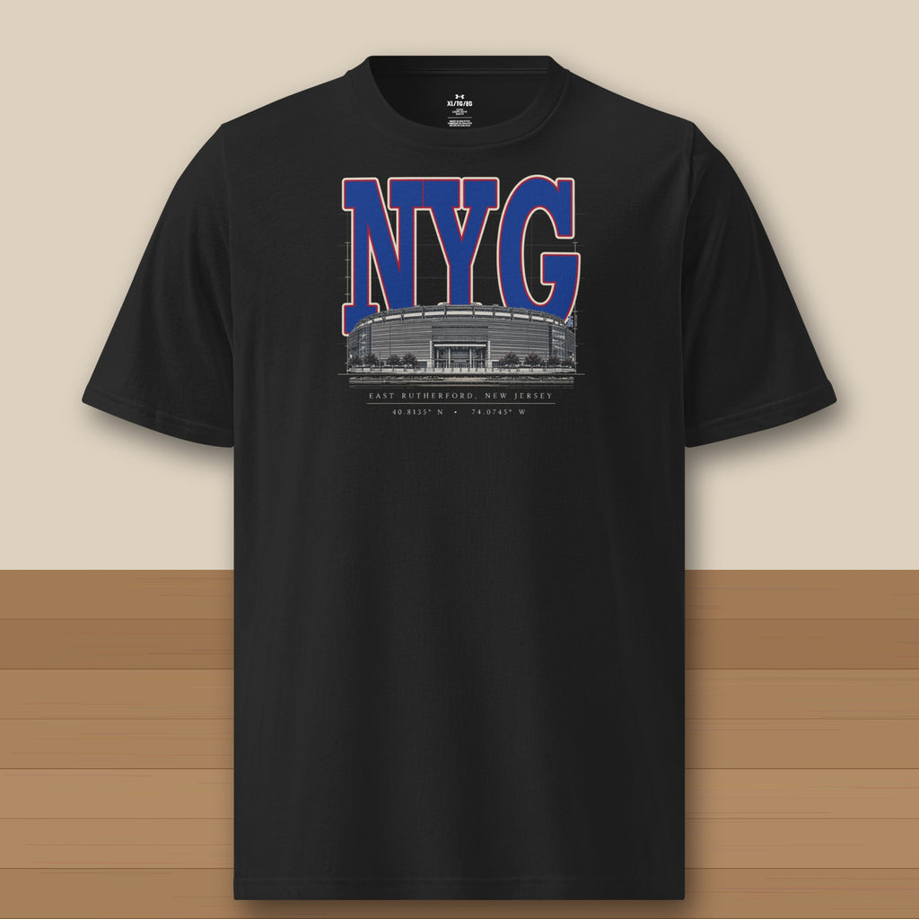 Under Armour Tee · Black · front · New York Royal Blueprint City athletic tee in black