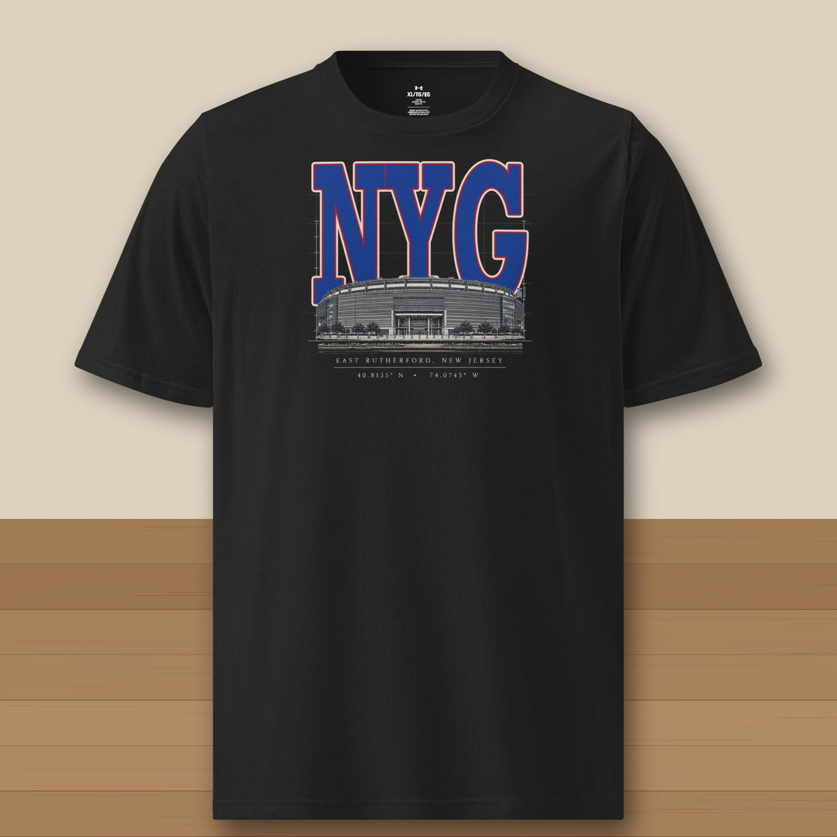 Under Armour Tee · Black · front · New York Royal Blueprint City athletic tee in black