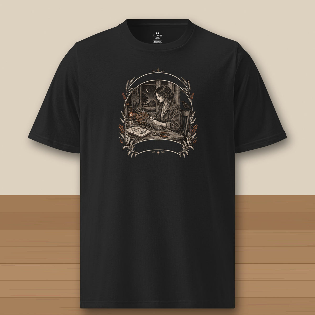 Under Armour Tee · Black · front · All Hollow's Eve She Keeps Strange Hours athletic tee in black