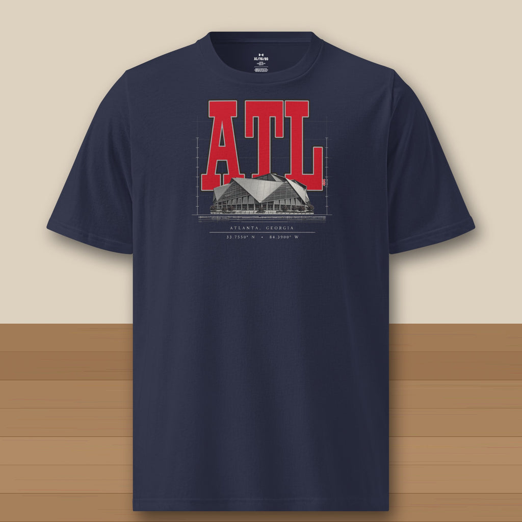 Under Armour Tee · Navy · front · Atlanta Blueprint City Under Armour tee in navy