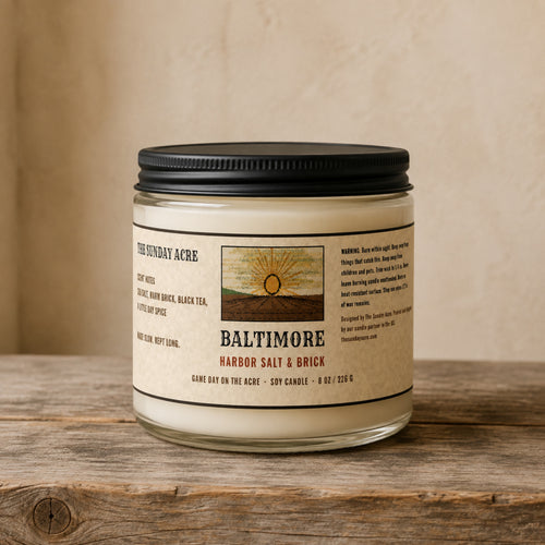 mockup: Baltimore — Harbor Salt & Brick — 9 oz Soy Candle