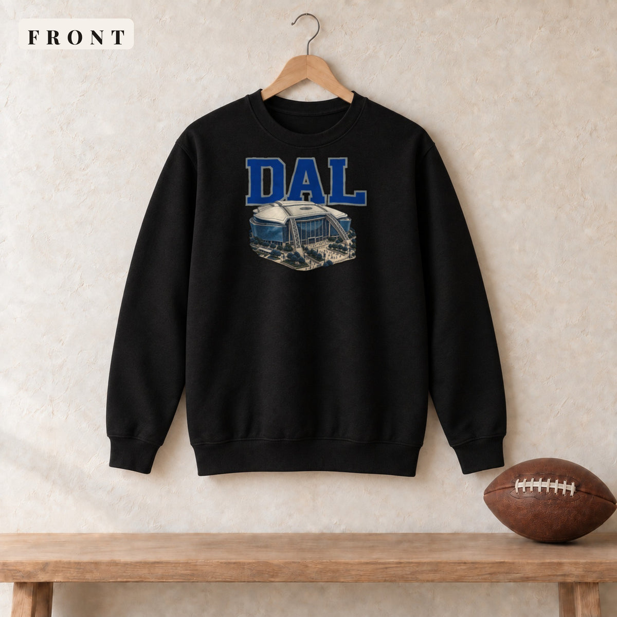 Crewneck · Black · front · Dallas Home Field Advantage crewneck in black