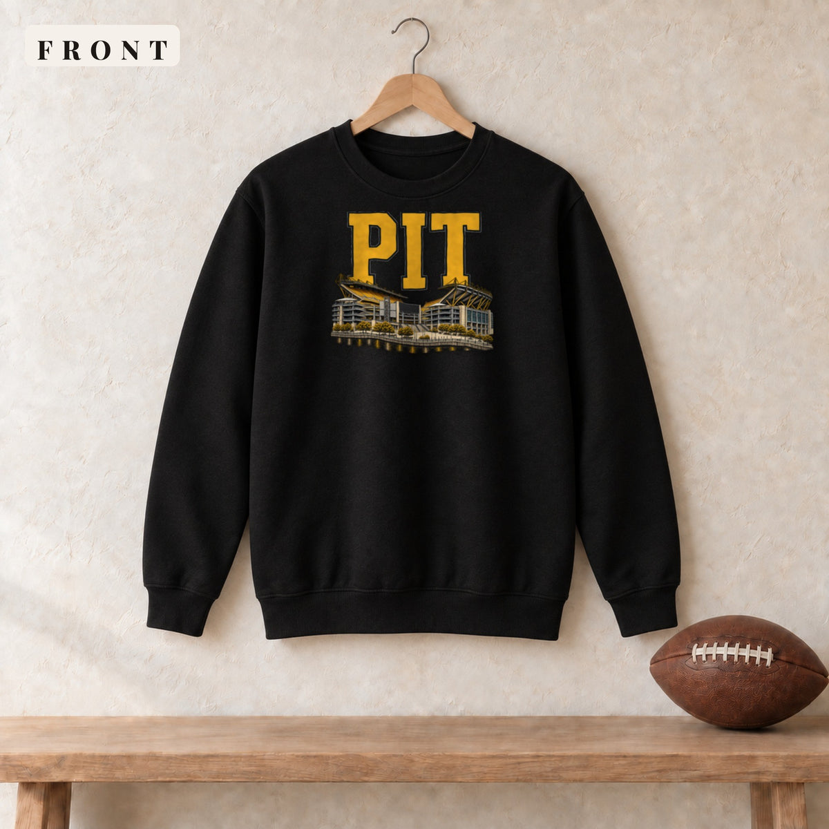 Crewneck · Black · front · Pittsburgh Home Field Advantage crewneck in black