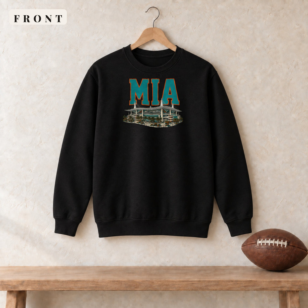 Crewneck · Black · front · Miami Home Field Advantage crewneck in black