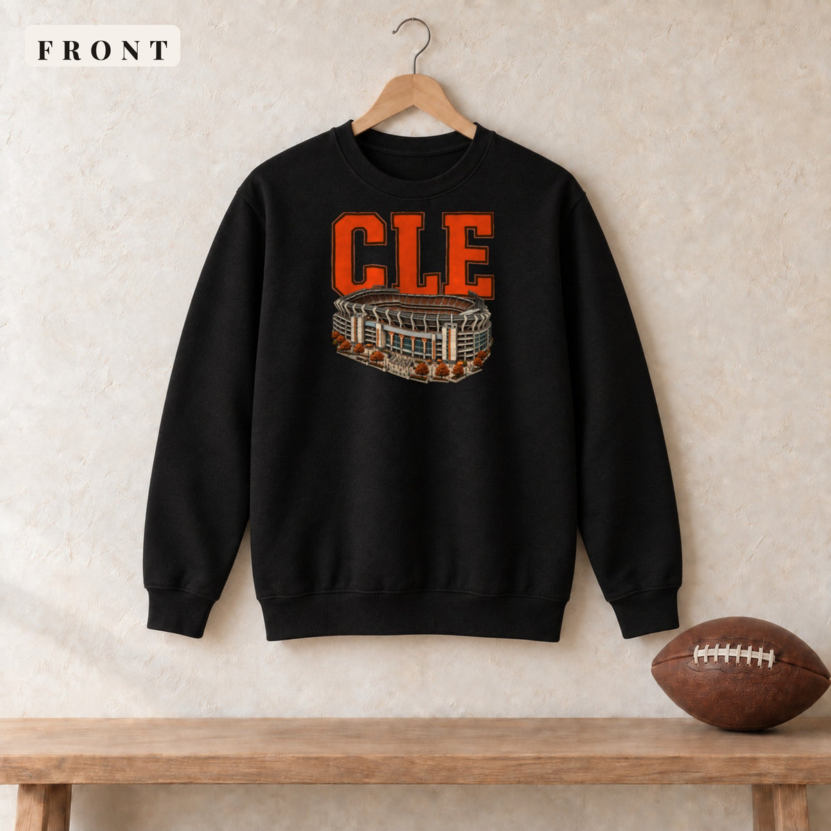 Crewneck · Black · front · Cleveland Home Field Advantage crewneck in black
