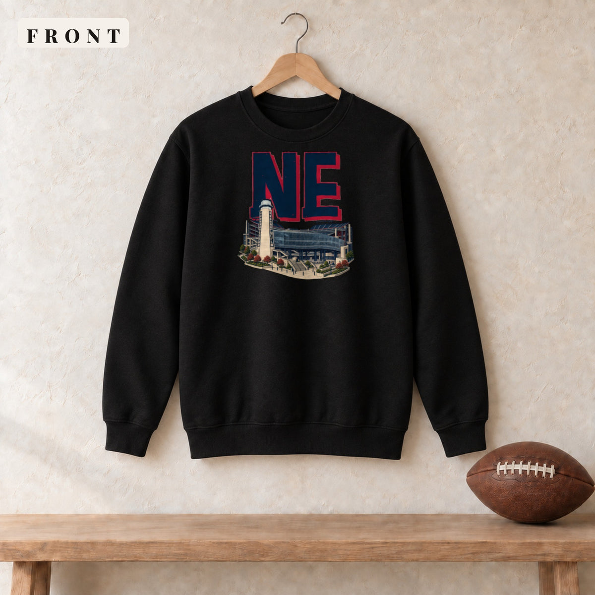 Crewneck · Black · front · New England Home Field Advantage crewneck in black