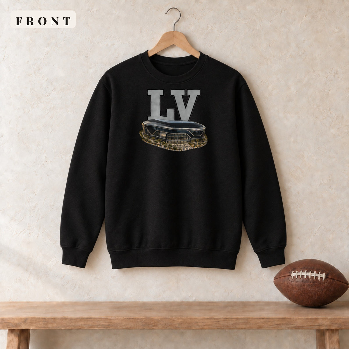 Crewneck · Black · front · Las Vegas Home Field Advantage crewneck in black