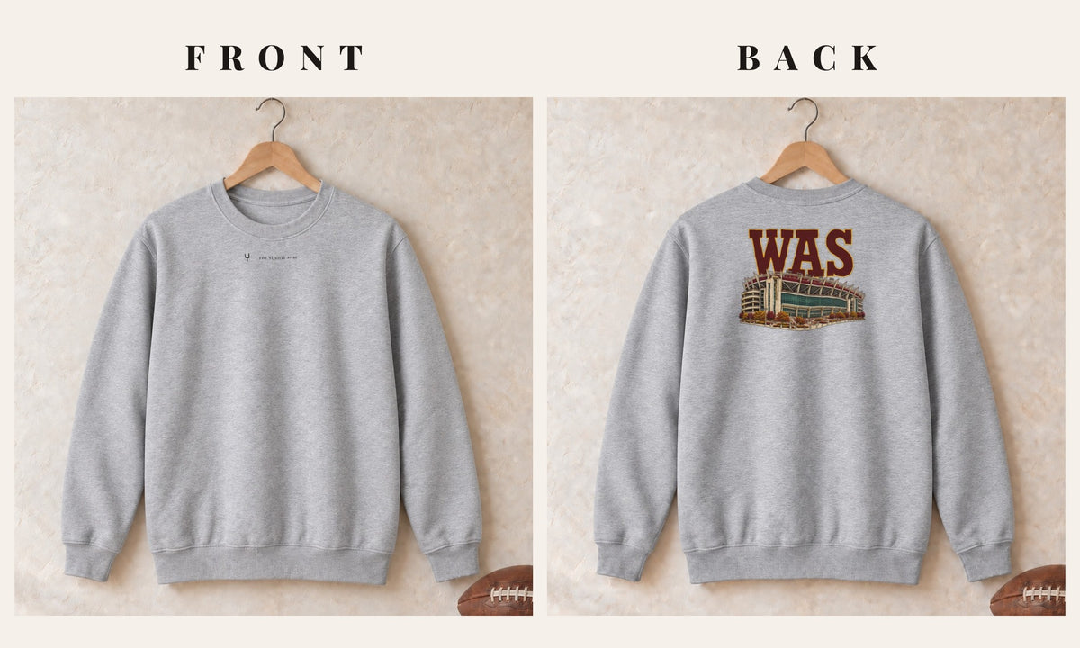 Crewneck + Logo Front · Sport Grey · front and back · Washington Home Field Advantage crewneck in sport grey