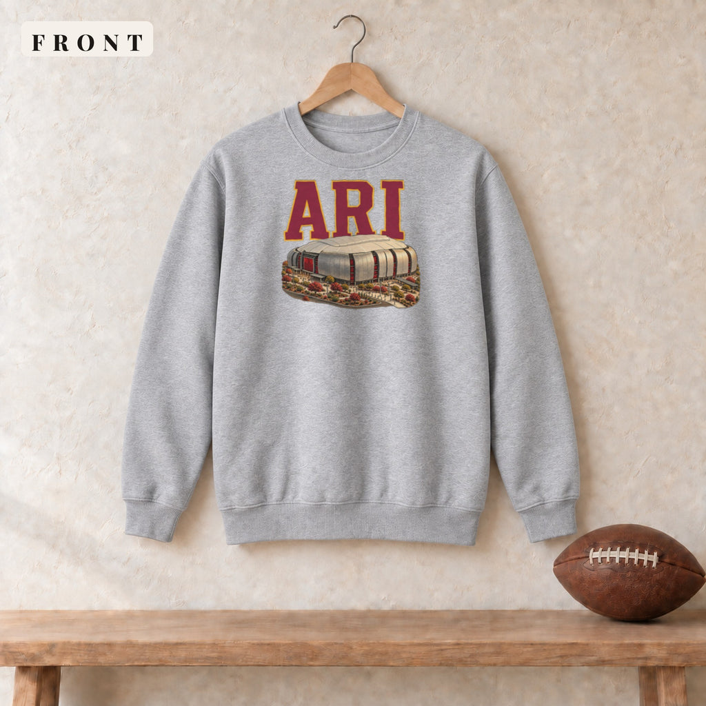 Crewneck · Sport Grey · front · Arizona Home Field Advantage crewneck in sport grey