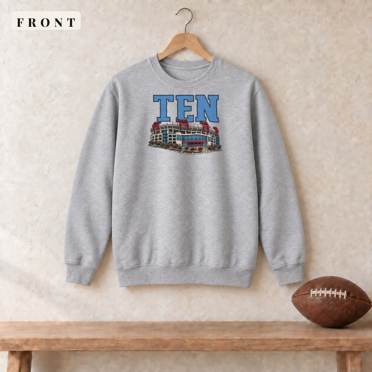 Crewneck · Sport Grey · front · Tennessee Home Field Advantage crewneck in sport grey