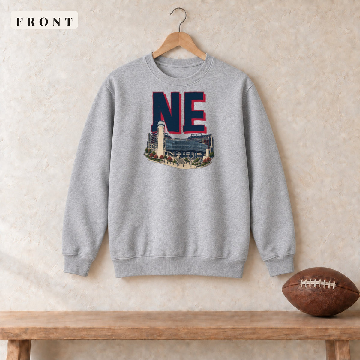 Crewneck · Sport Grey · front · New England Home Field Advantage crewneck in sport grey