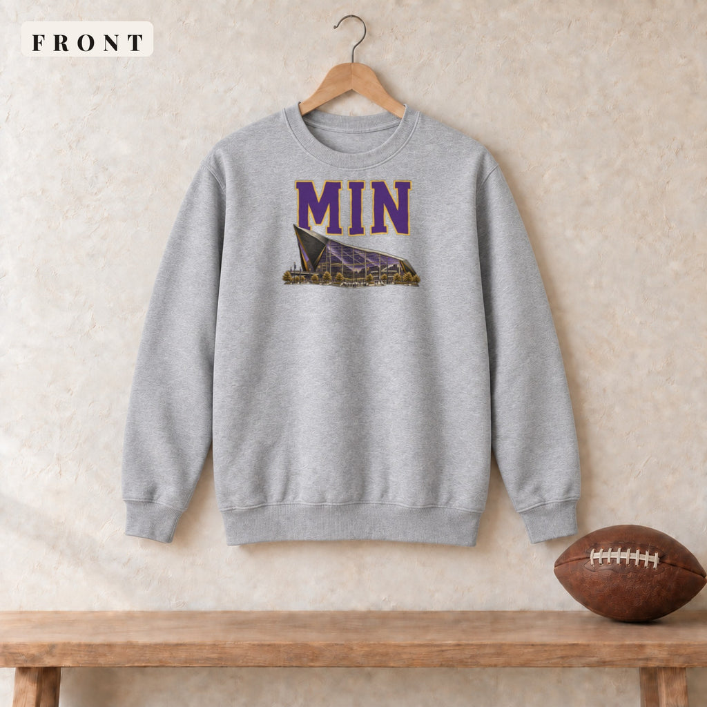 Crewneck · Sport Grey · front · Minnesota Home Field Advantage crewneck in sport grey