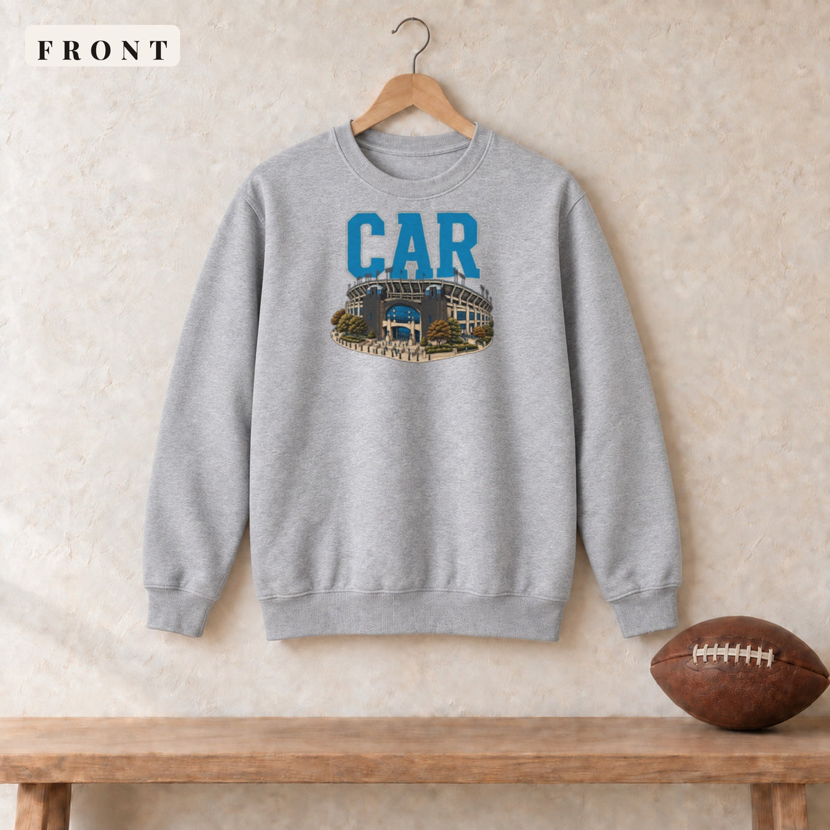 Crewneck · Sport Grey · front · Carolina Home Field Advantage crewneck in sport grey