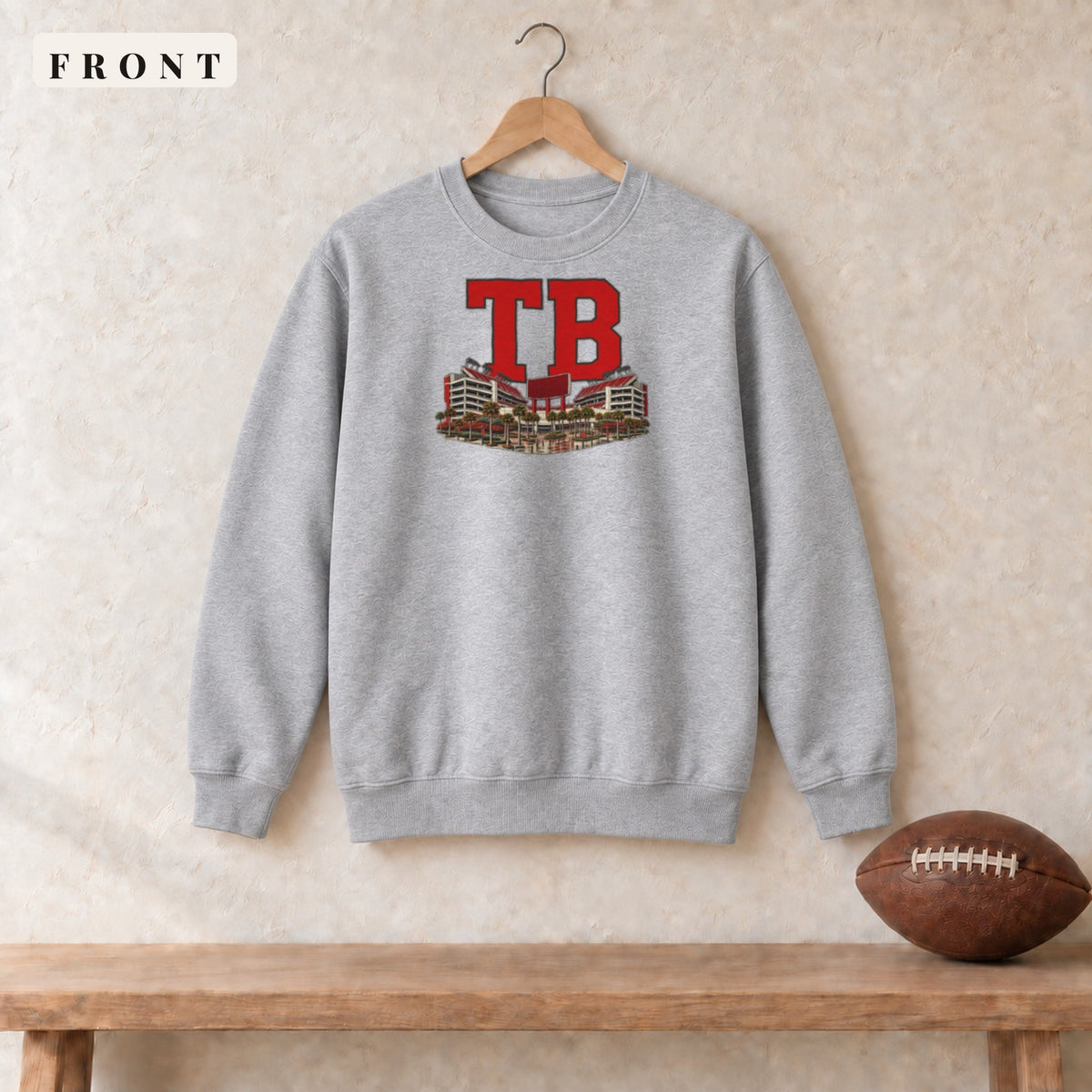 Crewneck · Sport Grey · front · Tampa Bay Home Field Advantage crewneck in sport grey