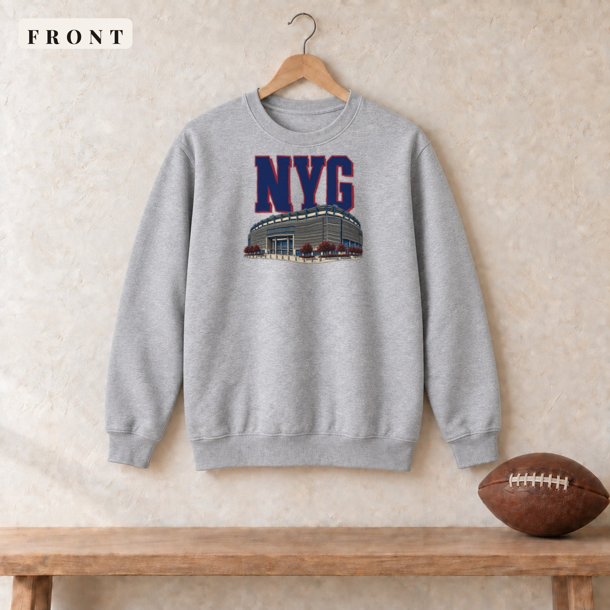Crewneck · Sport Grey · front · New York Royal Home Field Advantage crewneck in sport grey