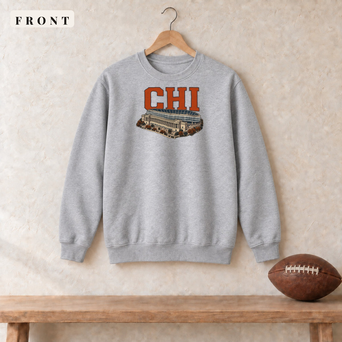 Crewneck · Sport Grey · front · Chicago Home Field Advantage crewneck in sport grey
