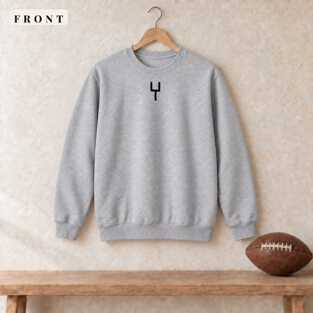 Crewneck · Sport Grey · front · The Sunday Acre Goalpost crewneck in sport grey