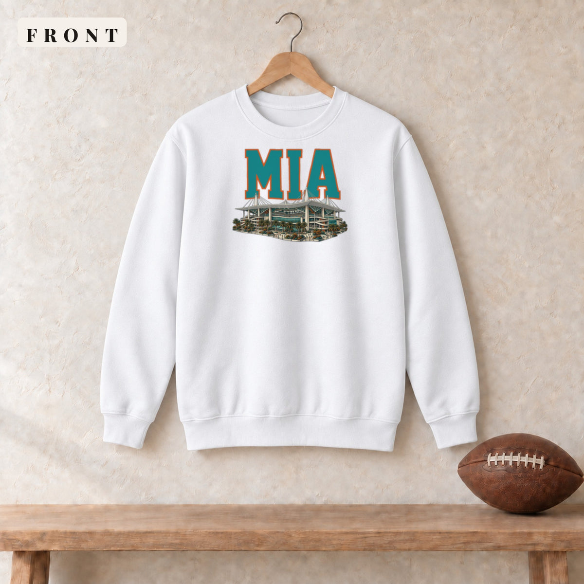 Crewneck · White · front · Miami Home Field Advantage crewneck in white