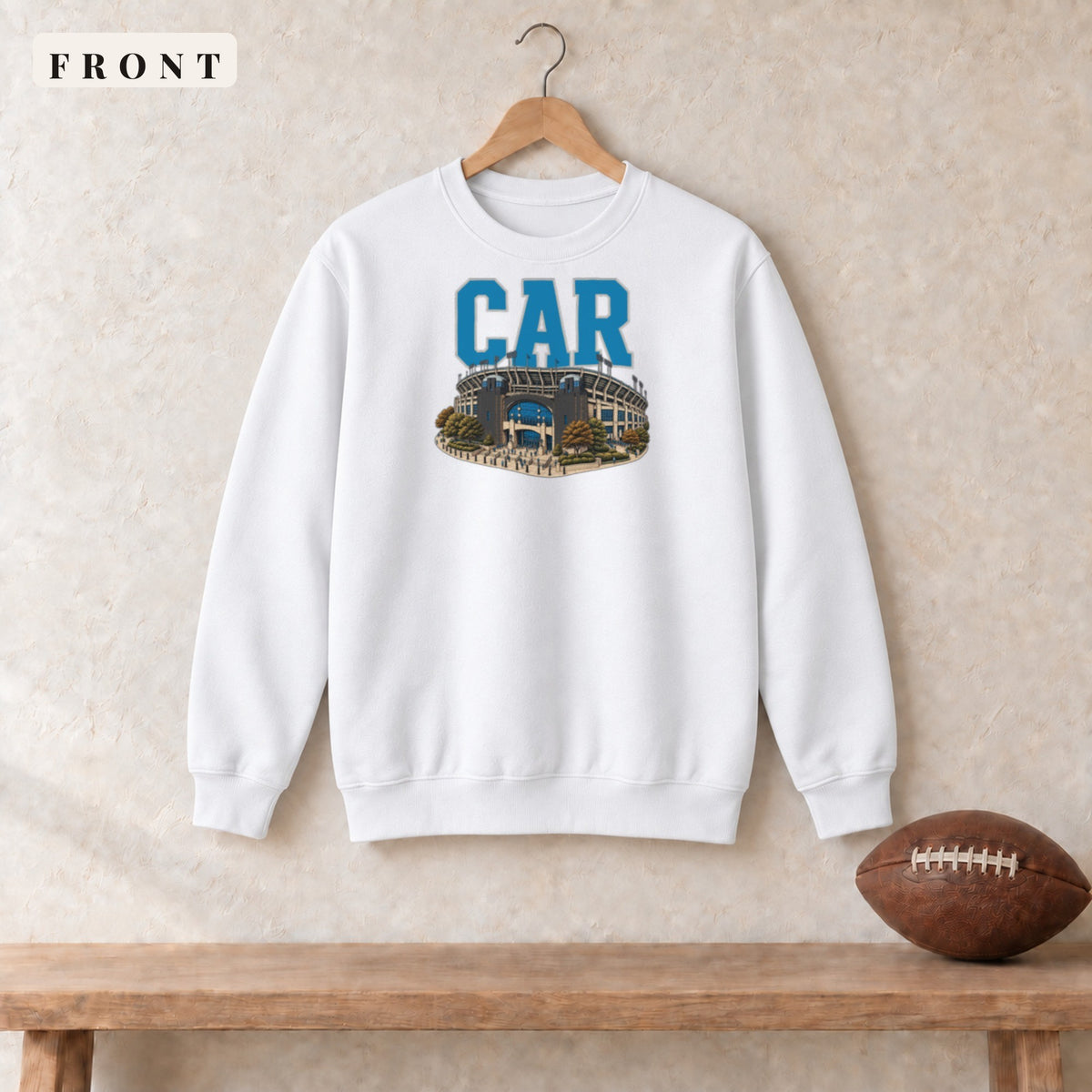 Crewneck · White · front · Carolina Home Field Advantage crewneck in white