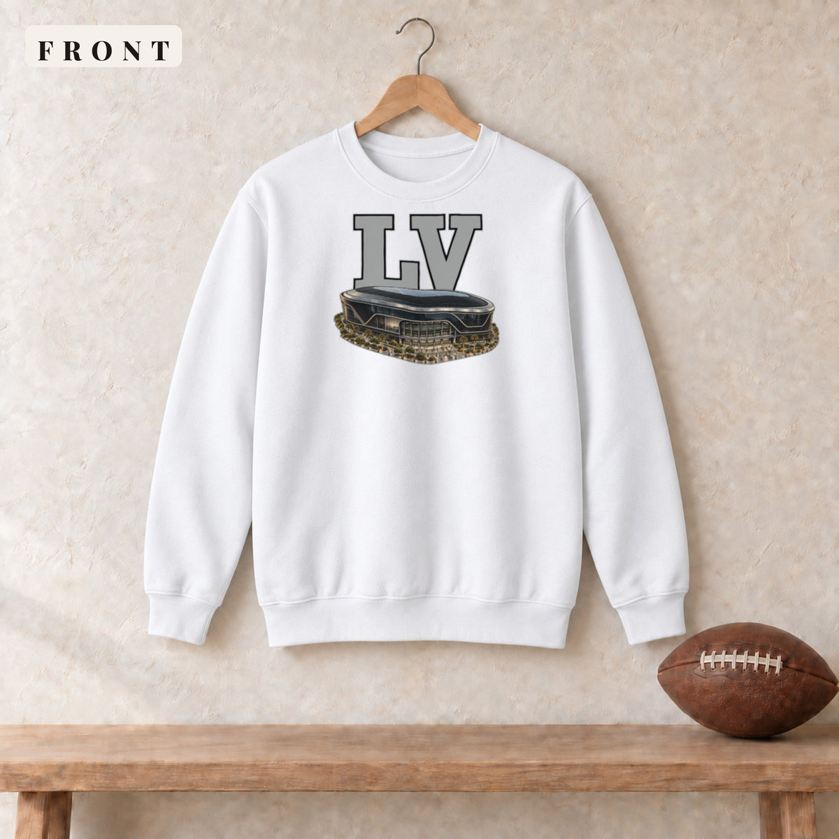 Crewneck · White · front · Las Vegas Home Field Advantage crewneck in white