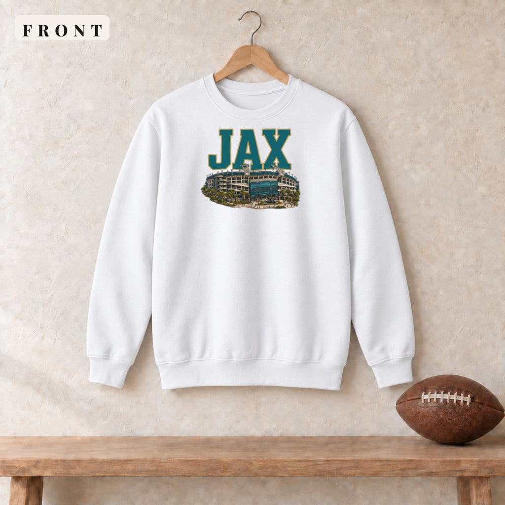 Crewneck · White · front · Jacksonville Home Field Advantage crewneck in white