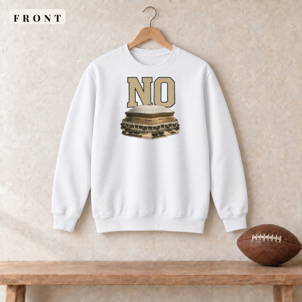 Crewneck · White · front · New Orleans Home Field Advantage crewneck in white