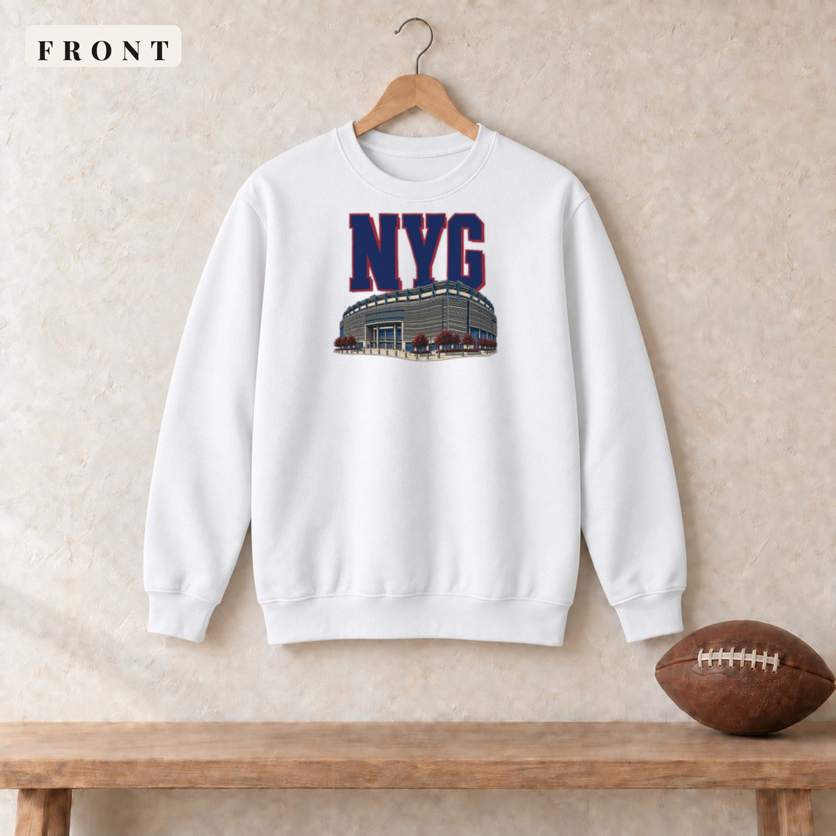 Crewneck · White · front · New York Royal Home Field Advantage crewneck in white