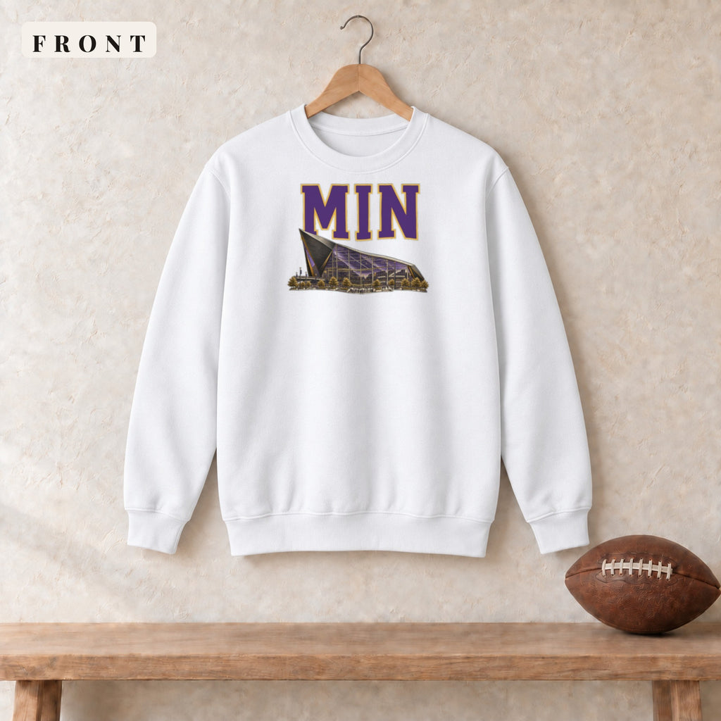 Crewneck · White · front · Minnesota Home Field Advantage crewneck in white