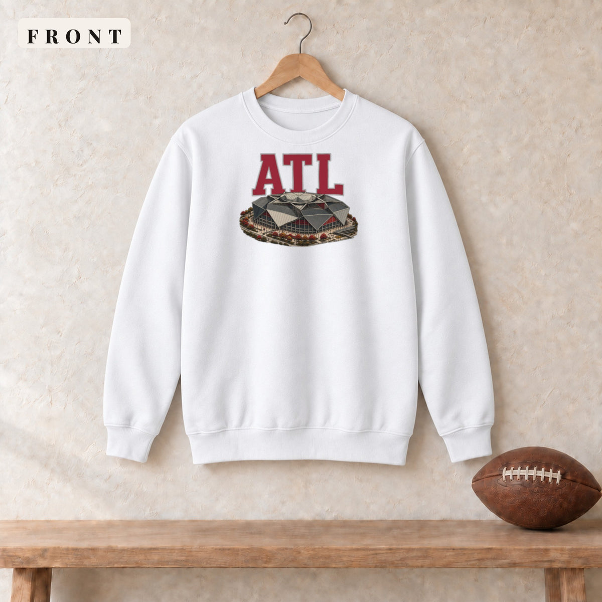 Crewneck · White · front · Atlanta Home Field Advantage crewneck in white