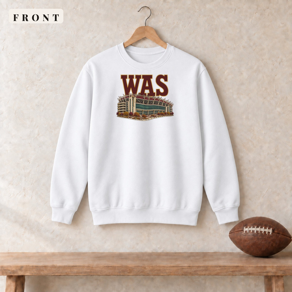 Crewneck · White · front · Washington Home Field Advantage crewneck in white