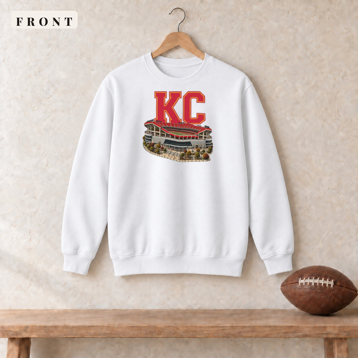 Crewneck · White · front · Kansas City Home Field Advantage crewneck in white