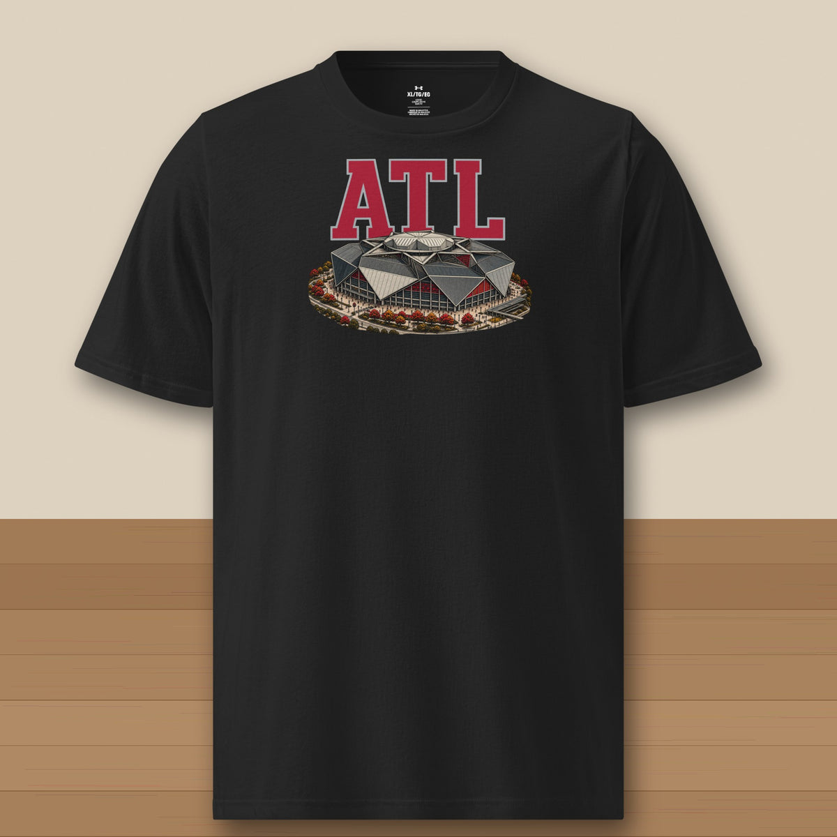 Under Armour Tee · Black · front · Atlanta Home Field Advantage Under Armour tee in black
