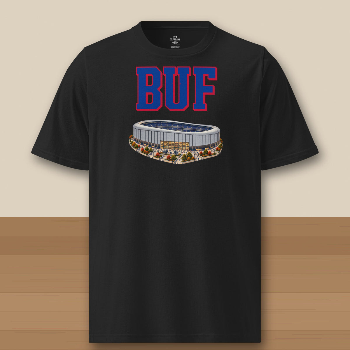 Under Armour Tee · Black · front · Buffalo Home Field Advantage Under Armour tee in black