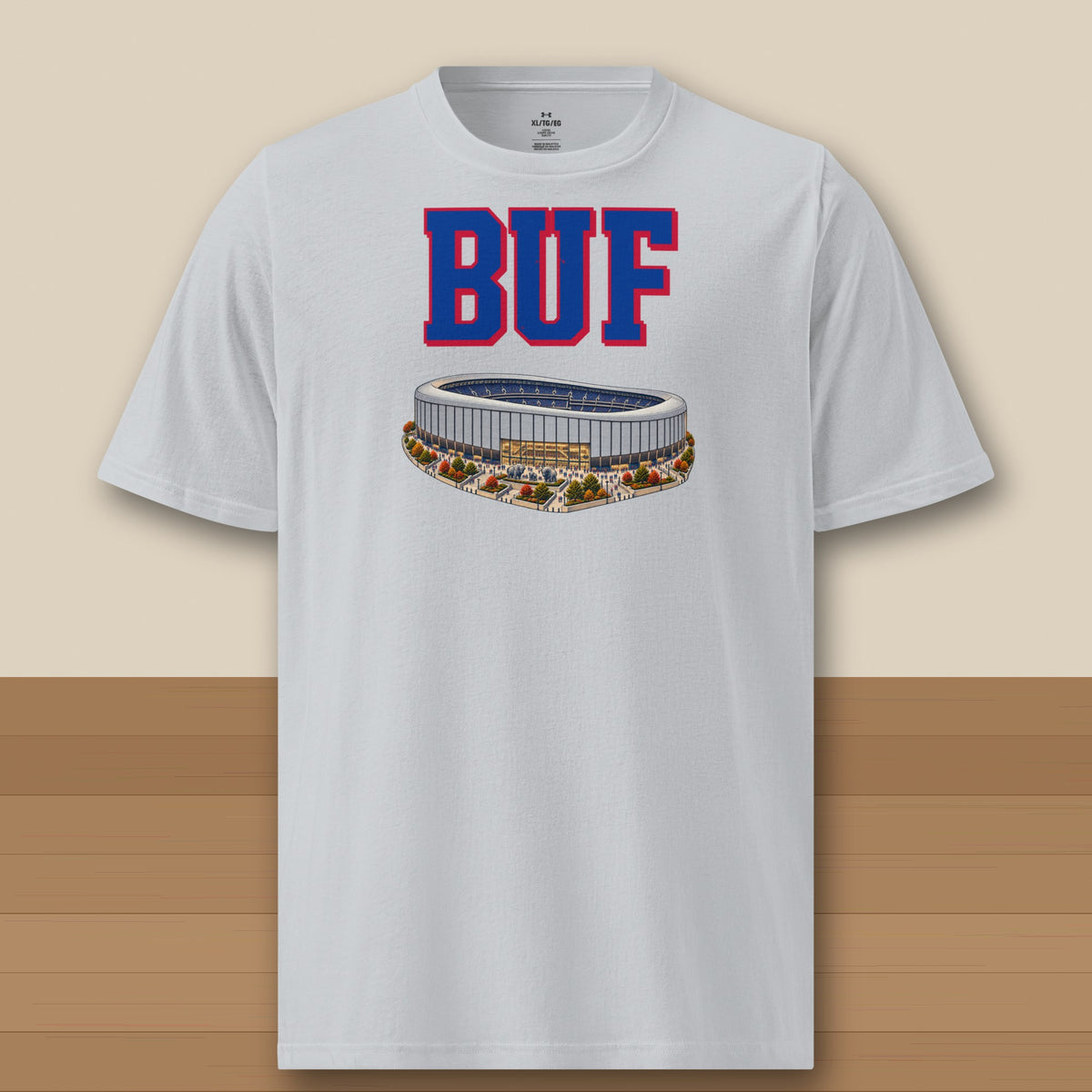 Under Armour Tee · Grey · front · Buffalo Home Field Advantage Under Armour tee in grey