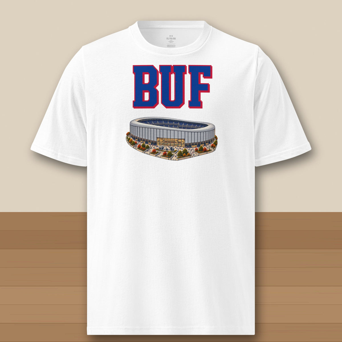 Under Armour Tee · White · front · Buffalo Home Field Advantage Under Armour tee in white