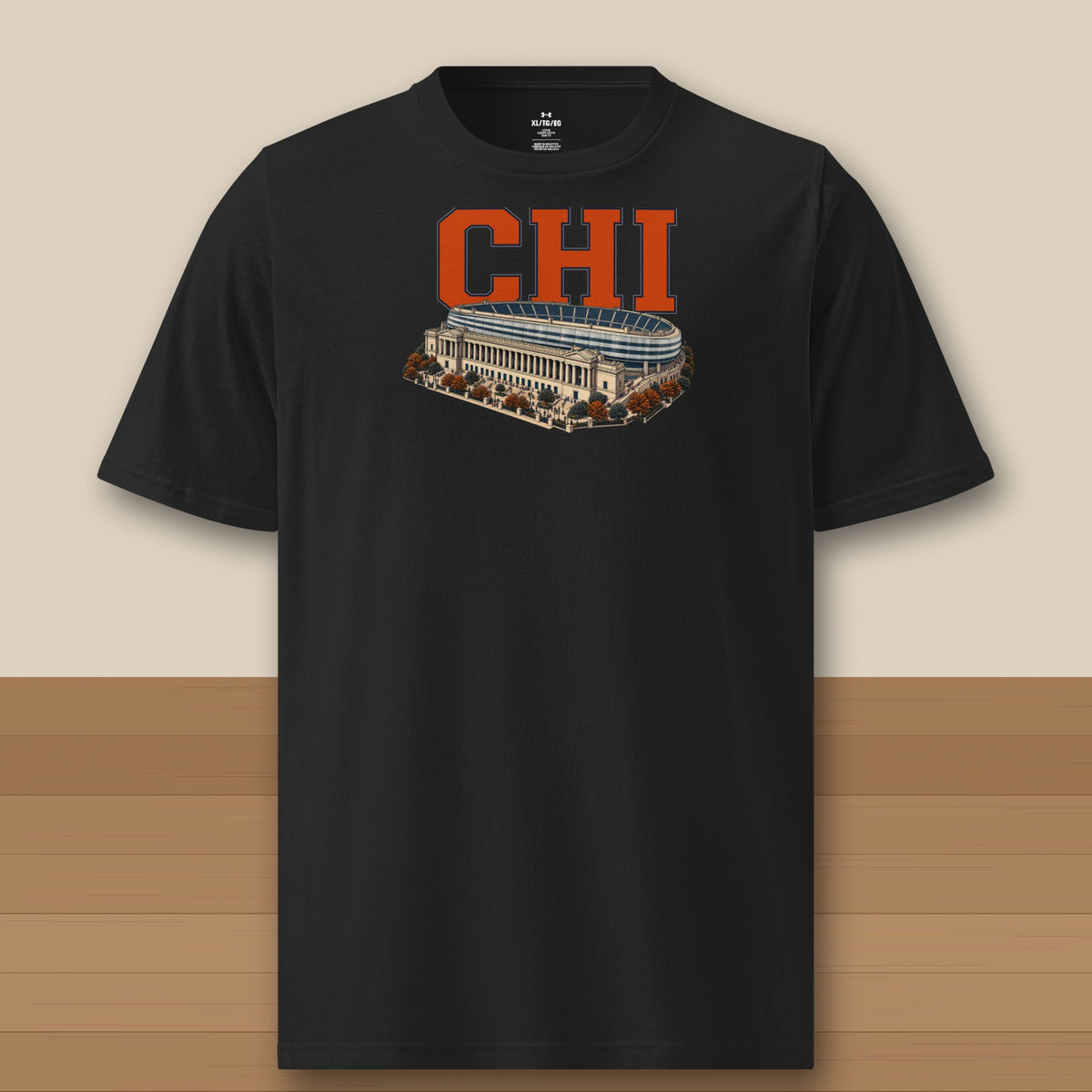 Under Armour Tee · Black · front · Chicago Home Field Advantage Under Armour tee in black