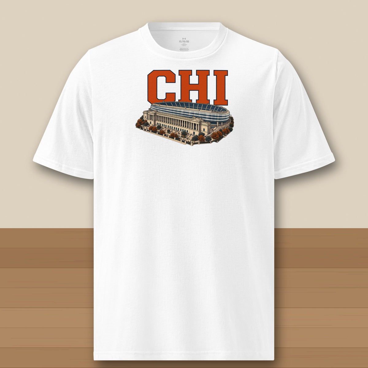 Under Armour Tee · White · front · Chicago Home Field Advantage Under Armour tee in white