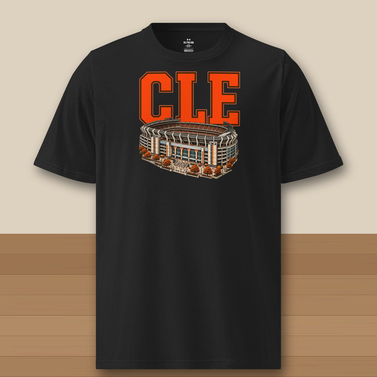 Under Armour Tee · Black · front · Cleveland Home Field Advantage Under Armour tee in black