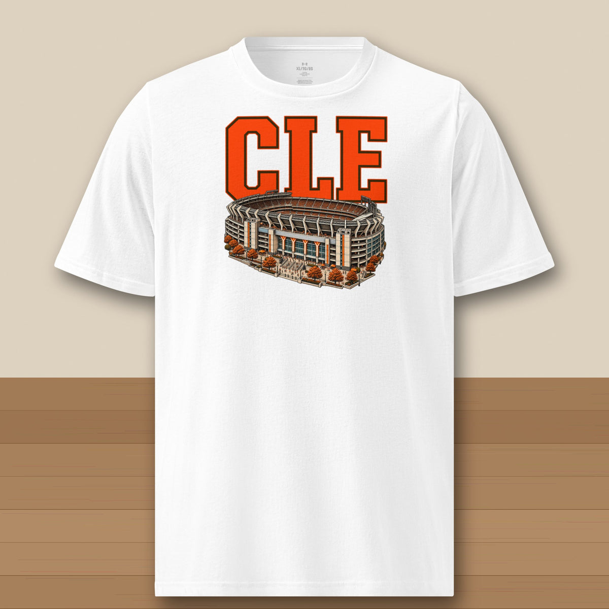Under Armour Tee · White · front · Cleveland Home Field Advantage Under Armour tee in white