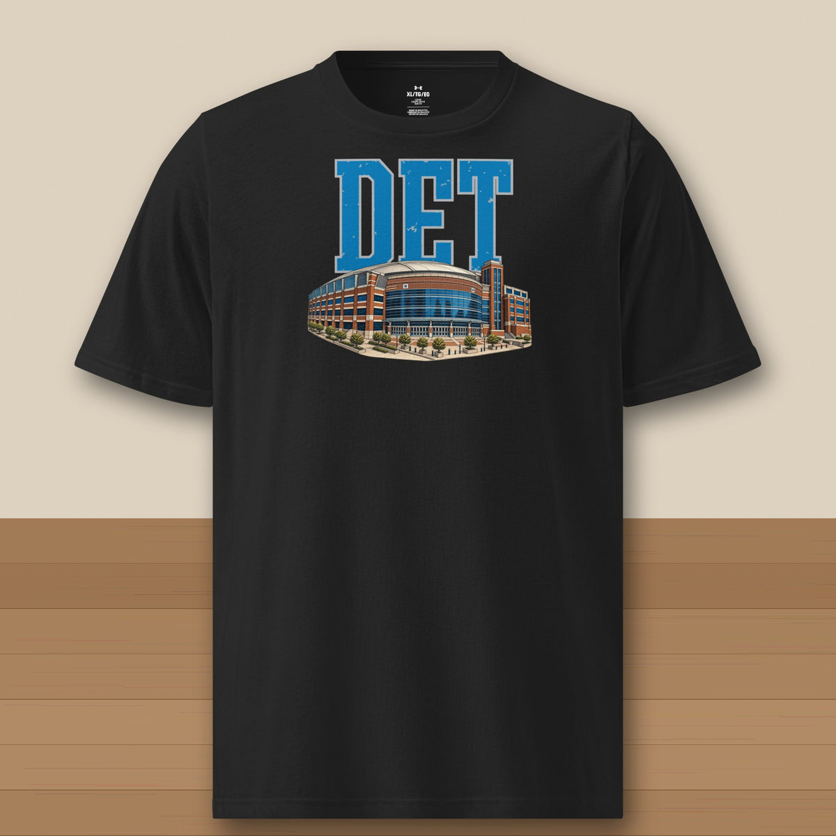 Under Armour Tee · Black · front · Detroit Home Field Advantage Under Armour tee in black