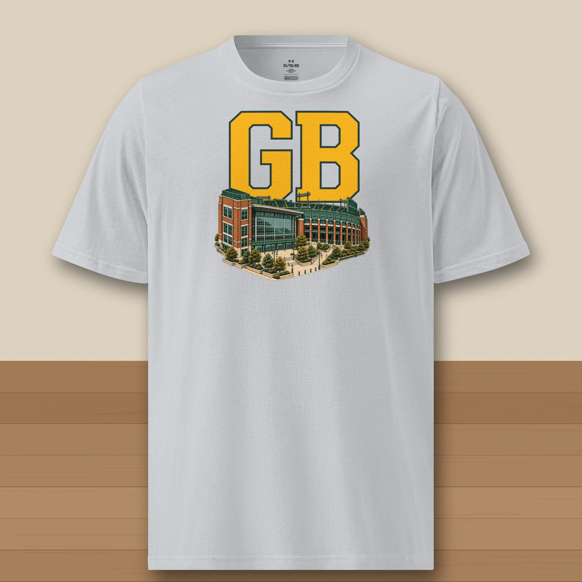 Under Armour Tee · Grey · front · Green Bay Home Field Advantage Under Armour tee in grey