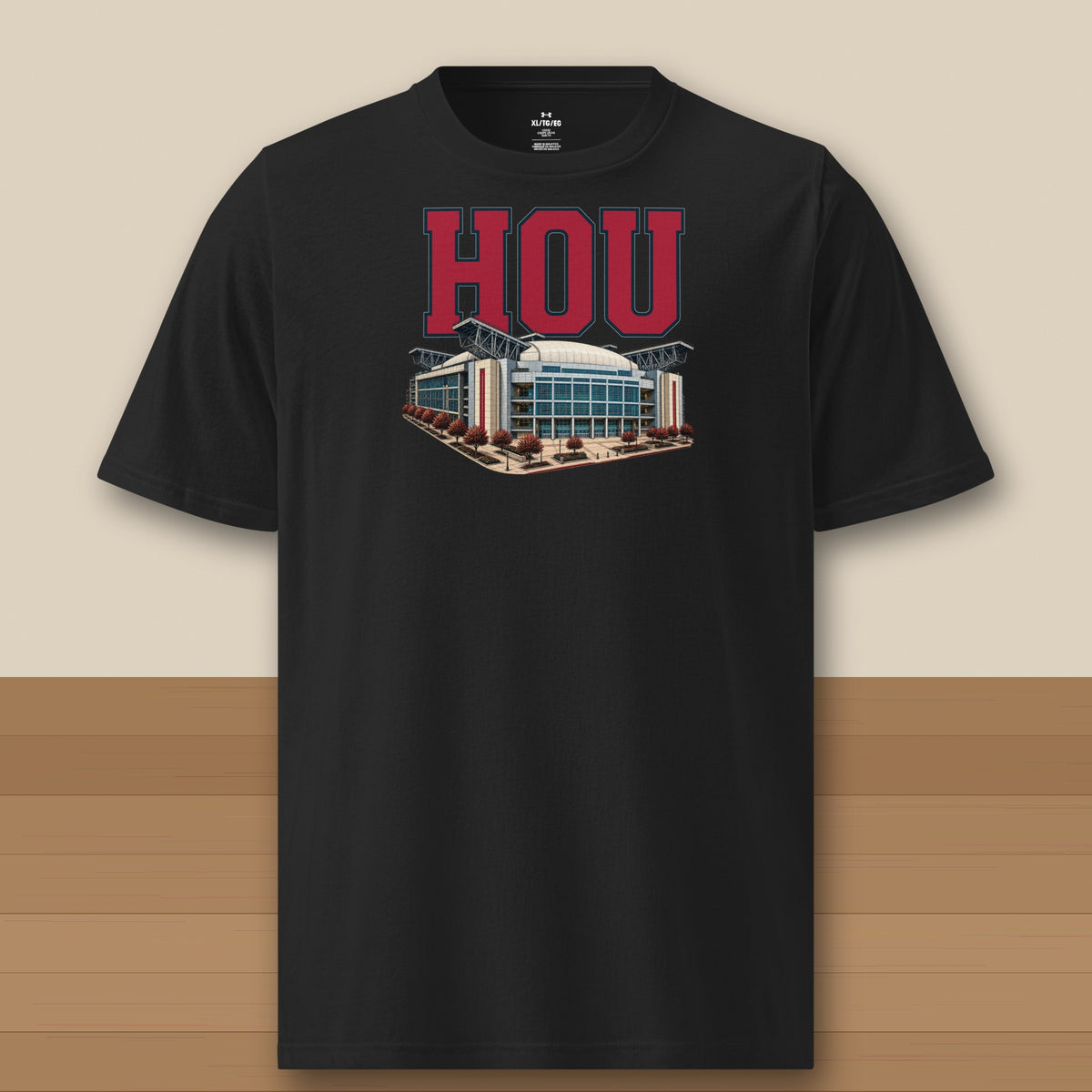 Under Armour Tee · Black · front · Houston Home Field Advantage Under Armour tee in black