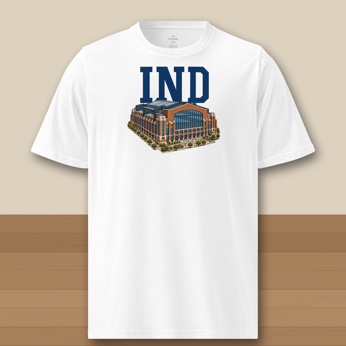 Under Armour Tee · White · front · Indianapolis Home Field Advantage Under Armour tee in white
