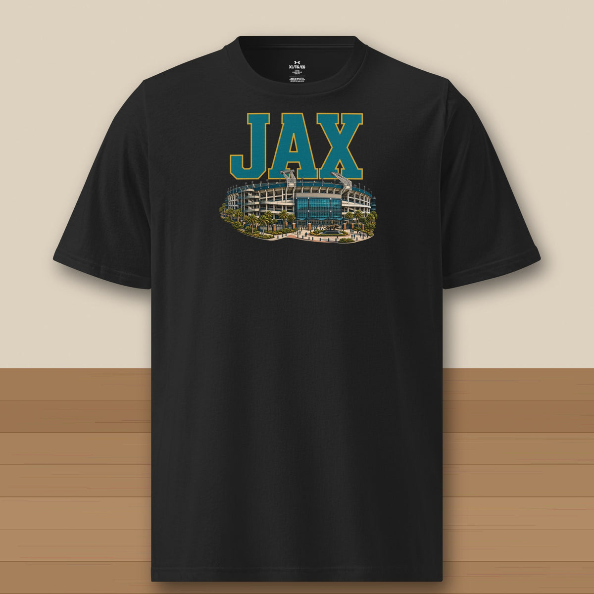 Under Armour Tee · Black · front · Jacksonville Home Field Advantage Under Armour tee in black
