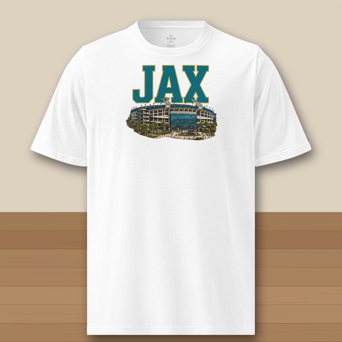 Under Armour Tee · White · front · Jacksonville Home Field Advantage Under Armour tee in white