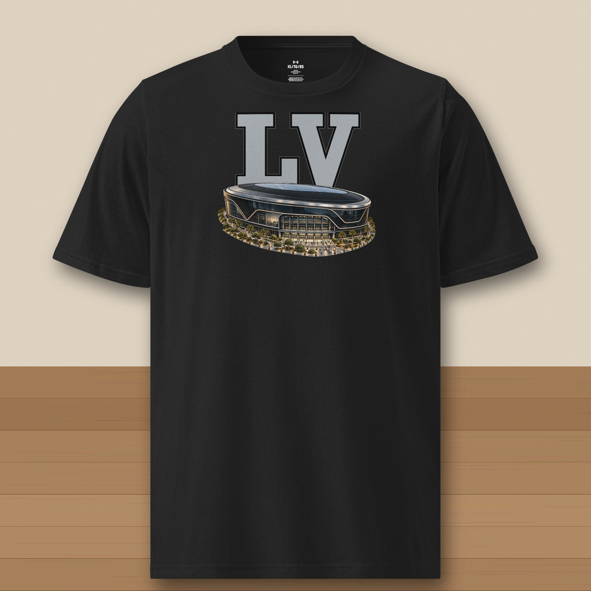 Under Armour Tee · Black · front · Las Vegas Home Field Advantage Under Armour tee in black