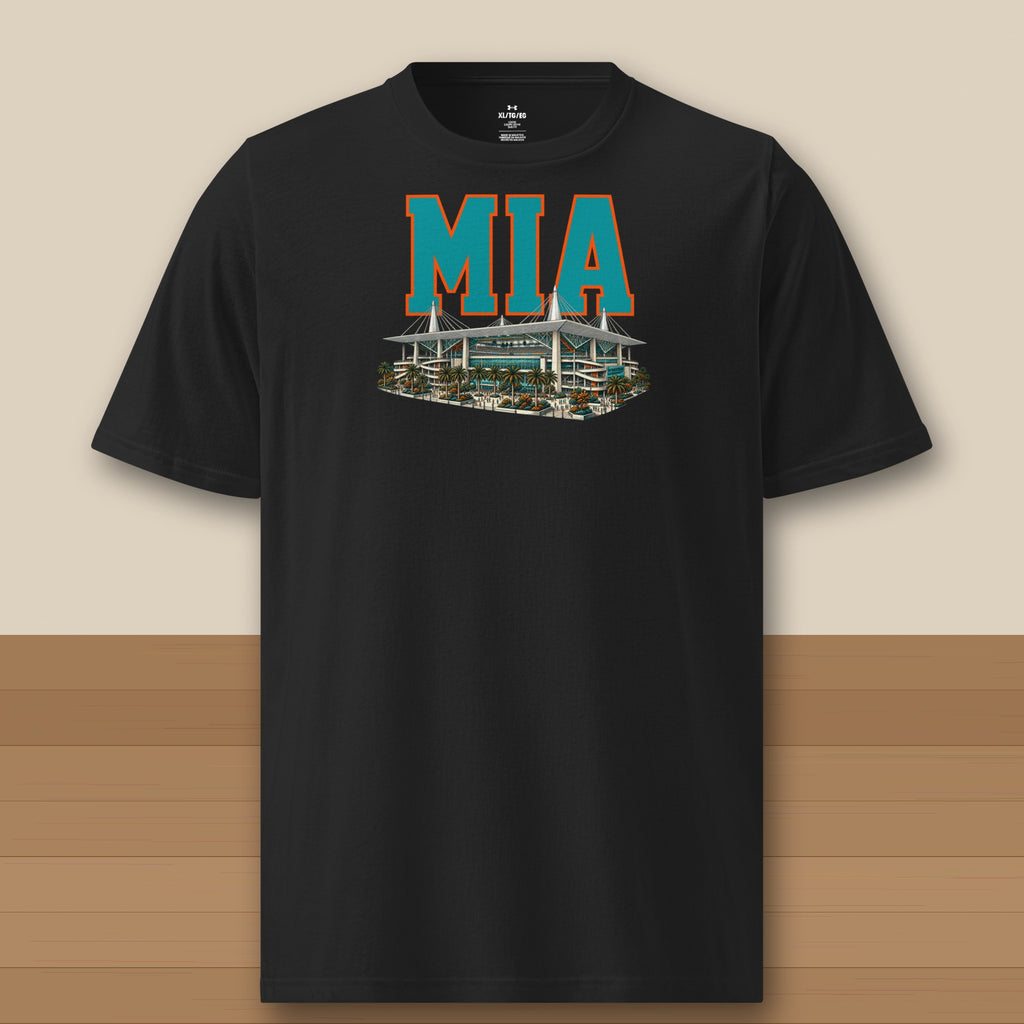 Under Armour Tee · Black · front · Miami Home Field Advantage Under Armour tee in black